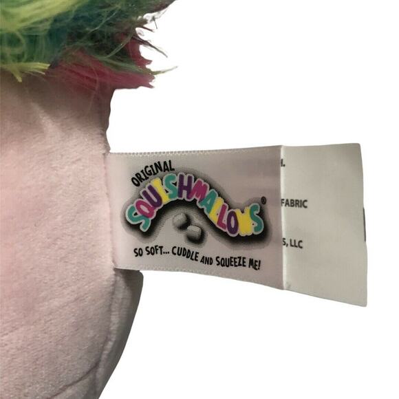 Squishmallows Kellytoy 2021 Stuffed Plush 8 Inch Amor the Pink Rainbow Unicorn - Picture 5 of 5
